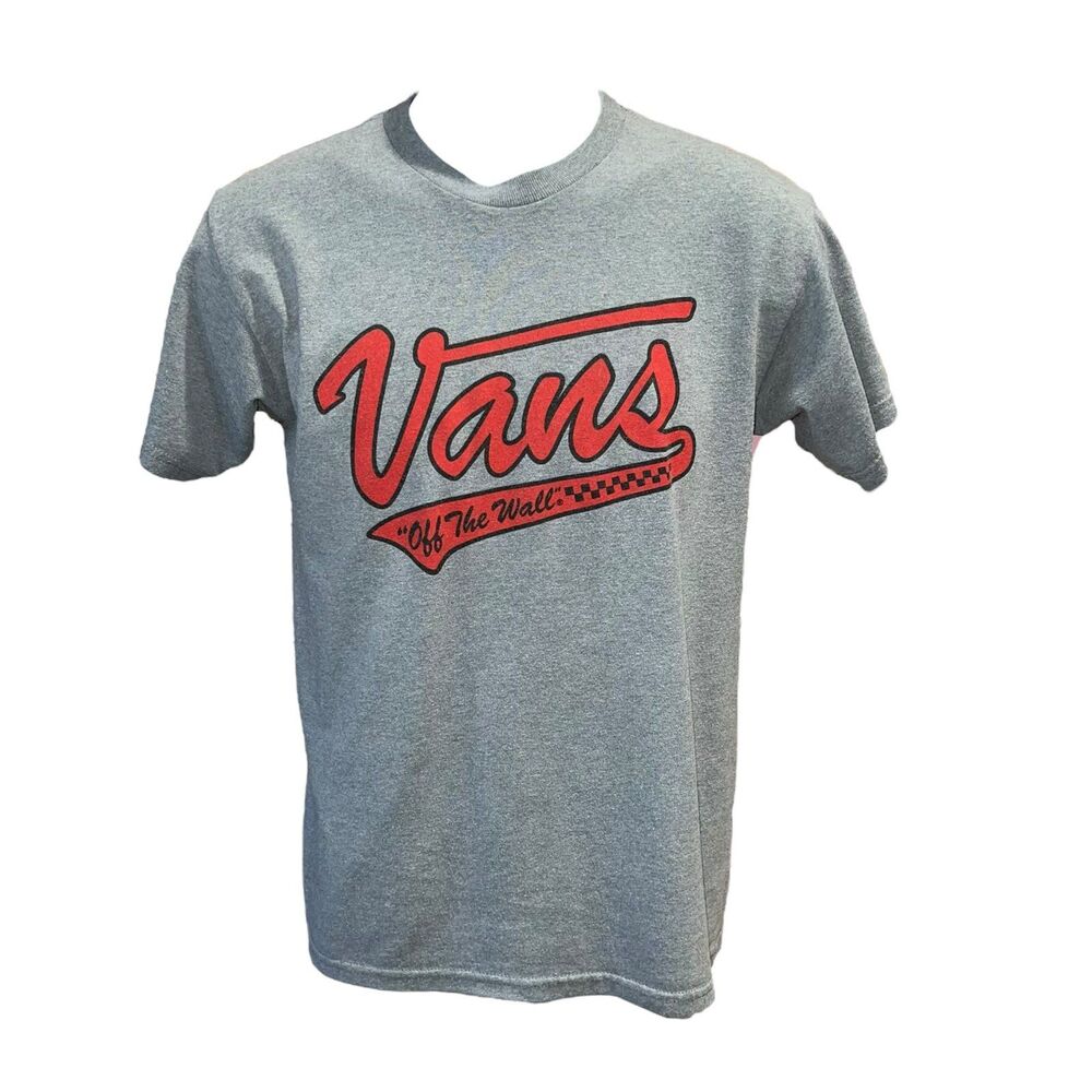 VANS Slim Fit Short Sleeve Gray T-Shirt Men’s  Size Small